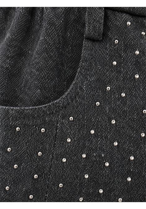 Pantaloni con strass U+E' BY MISS GRANT | UE2337NANTRACITE